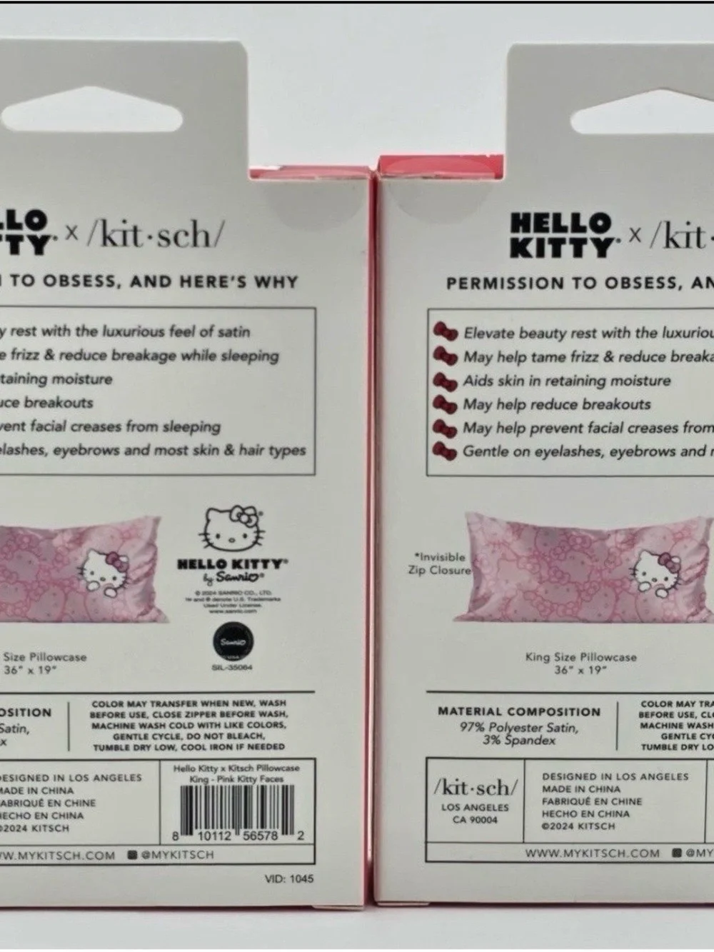 Hello Kitty satin pillowcase